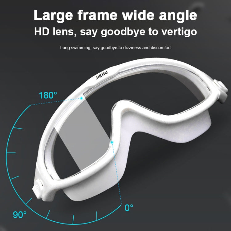 JIEHU JH8208DMJS Large Frame Waterproof and Anti-fog High-definition Eye Protection Swimming Goggles, JH8208DMJS(Smoke Green White), JH8208DMJS(Smoke Black), JH8208DMJS(Transparent White), JH8208DMJS(Transparent Pink), JH8208DMJS(Transparent Green) –...