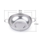 Stainless Steel Round Wash Basket Binaural Wash Rice Basket Drain Basin, 22cm, 25cm, 28cm, 31cm