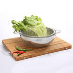 Stainless Steel Round Wash Basket Binaural Wash Rice Basket Drain Basin, 22cm, 25cm, 28cm, 31cm