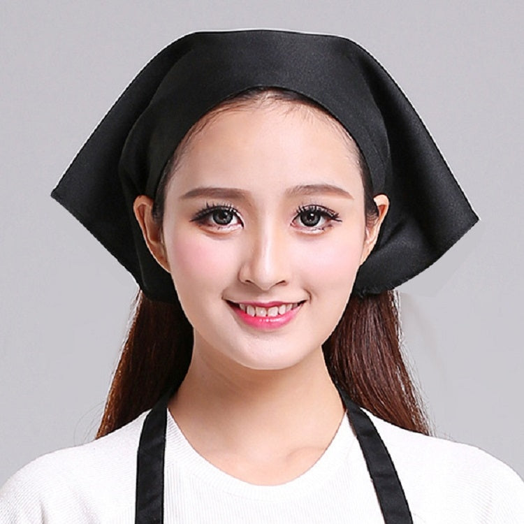Waiter Men and Women Kitchen Work Turban Hat Triangle Scarf Chef Hat, Adjustable – Durable Build, Easy to Use Adjustable Black Sticky Buckle