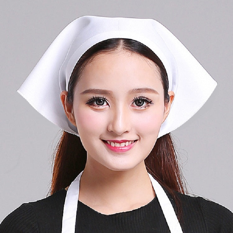 Waiter Men and Women Kitchen Work Turban Hat Triangle Scarf Chef Hat, Adjustable – Durable Build, Easy to Use Adjustable White Sticky Buckle