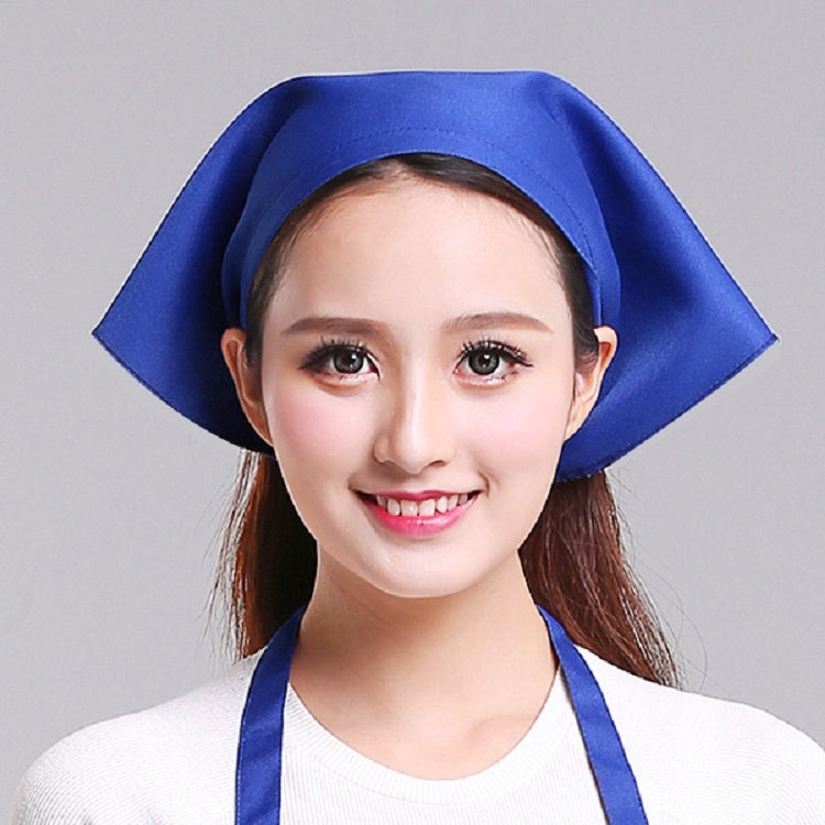 Waiter Men and Women Kitchen Work Turban Hat Triangle Scarf Chef Hat, Adjustable – Durable Build, Easy to Use Adjustable Royal Blue Sticky Buckle
