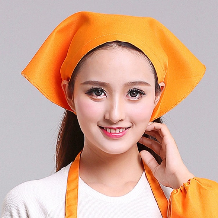 Waiter Men and Women Kitchen Work Turban Hat Triangle Scarf Chef Hat, Adjustable – Durable Build, Easy to Use Adjustable Orange Tie Belt