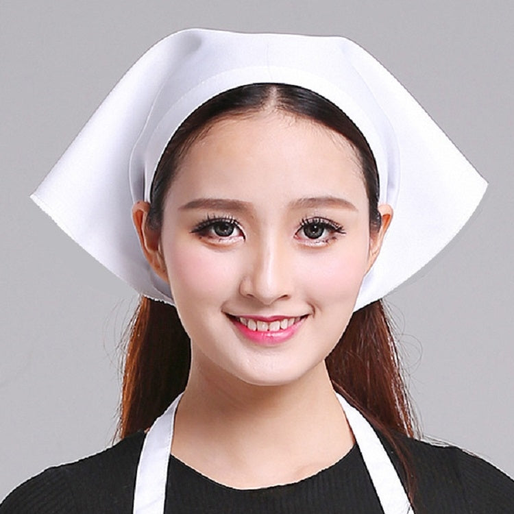 Waiter Men and Women Kitchen Work Turban Hat Triangle Scarf Chef Hat, Adjustable – Durable Build, Easy to Use Adjustable White Tie Belt
