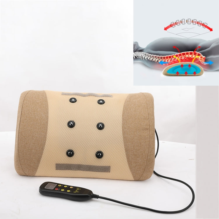 Heating Pulse Acupuncture Waist Massager Multifunctional Household Lumbar Disc Automatic Traction Device, US Plug, EU Plug US Plug