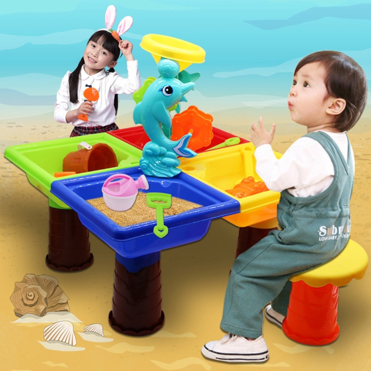 Outdoor Sandy Beach Table Toys Set for Kids, Beach Table(Tree and Round Table), Beach Table(Dolphin and Round Table), Beach Table(Tree and Square Table), Beach Table(Dolphin and Square Table) – Durable Build, Easy to Use
