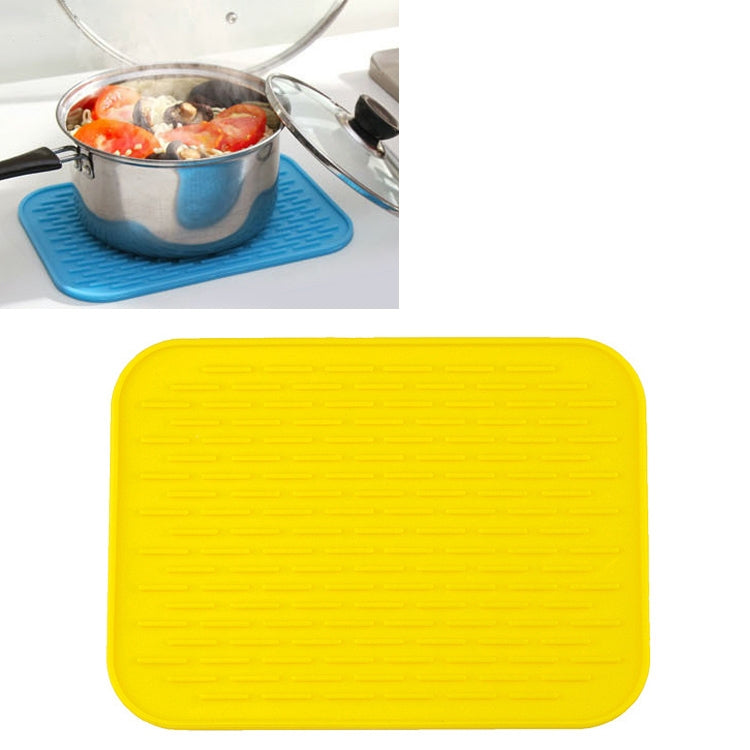Thicken Colorful Silicone Insulation Mat European Anti-burning Pot Pad Table Waterproof Phone Pad – Waterproof Yellow