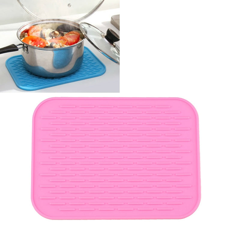 Thicken Colorful Silicone Insulation Mat European Anti-burning Pot Pad Table Waterproof Phone Pad – Waterproof Pink