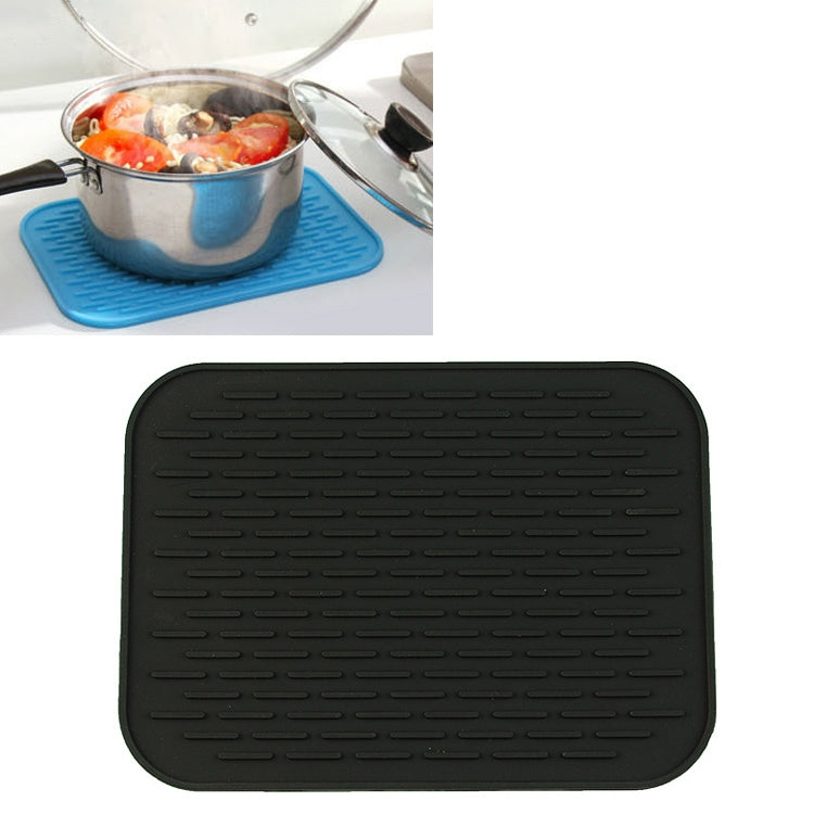 Thicken Colorful Silicone Insulation Mat European Anti-burning Pot Pad Table Waterproof Phone Pad – Waterproof Black