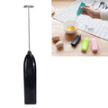 Electric Handheld Home Kitchen Egg Beater Mini Stainless Steel Egg Coffee Milk Tea Blender Black
