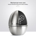 Mechanical Egg Kitchen Cooking Timer Alarm 60 Minutes Stainless Steel Kitchen Tools, Mechanical Egg Timer