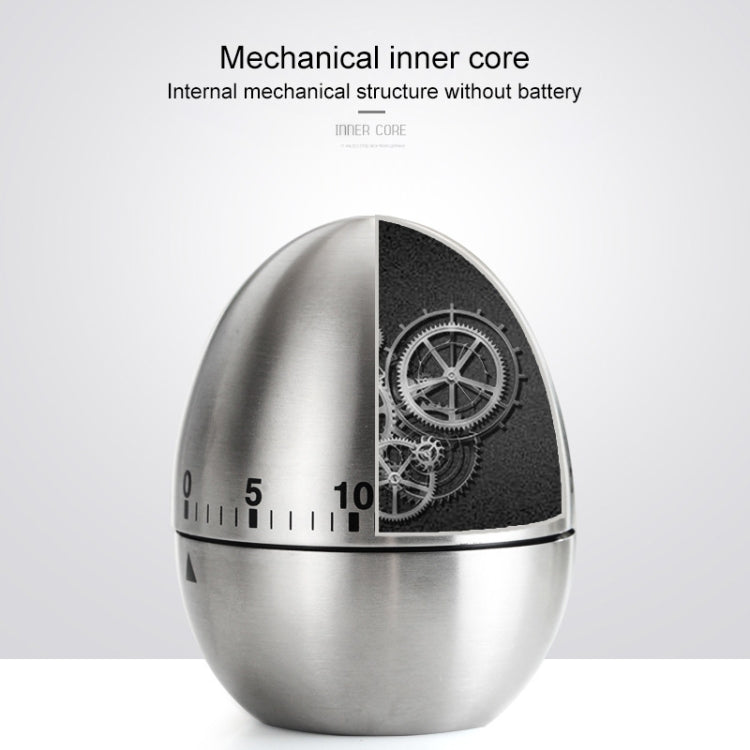 Mechanical Egg Kitchen Cooking Timer Alarm 60 Minutes Stainless Steel Kitchen Tools, Mechanical Egg Timer