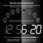 Creative LED Digital Wall Clock Multi-function WIFI Clock, 6 Bit Hollow WIFI, 6 Bit Sealed Box WIFI