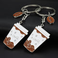 2 PCS Coffee Cup Keychain Creative Metal Pendant Small Gift, Coffee Cup Shape Coffee Cup Shape