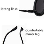 Women Vintage Round Frame Gradient Shades Sun Glasses, Transparent, Black Gray, Orange, Silver, Yellow, Pink, Black and Pink
