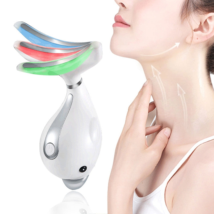 Electric Dolphin Neck Massager Wrinkle Removal Handheld Vibration Neck Face Massage Beauty Instrument Tool Default Title
