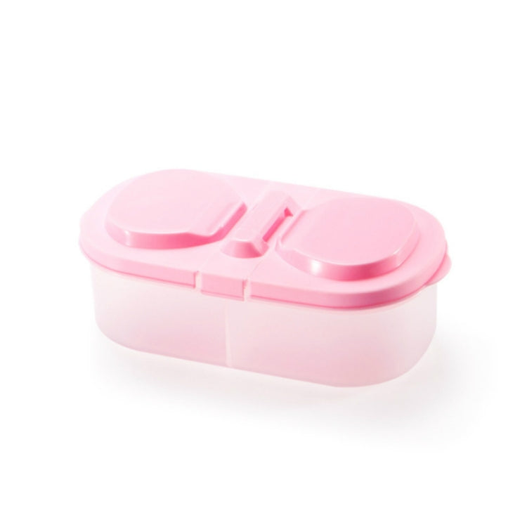 Lunch Box Food Container Plastic Portable Camping Picnic Folding Fruit Container Fridge Microwave Storage Box – Durable Build, Easy to Use Pink