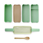 900ml 3 Layers Bento Box Lunch Box Food Container Wheat Straw Material Microwavable Dinnerware Lunchbox