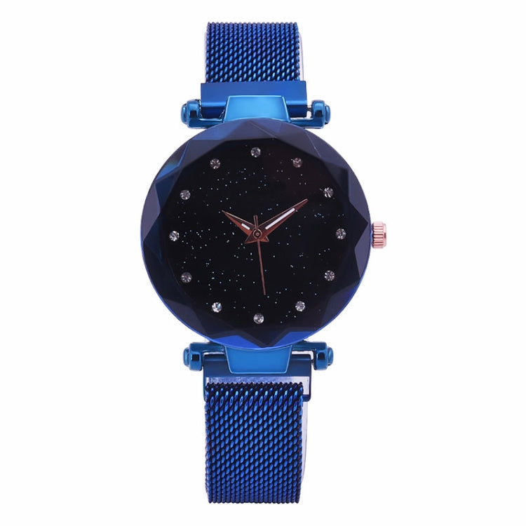 Wrist Watch – Luxury Mesh Ladies Clock Magnet Buckle Starry Diamond Geometric Quartz...