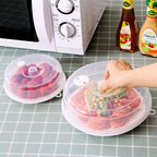 Kitchen Transparent Refrigerator Fresh-keeping Sealed Lid Microwave Oven Heating Lid Stackable Fresh Bowl Lid, Small, Large