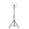 Dimmable Color Temperature LED Ring Fill Light Live Broadcast Set, 14 inch+Phone Clip With 2.1m Tripod Mount, CN Plug, 18 inch+ Phone Clip With 2.1m Tripod Mount, CN Plug, 18 inch+6 Phone Clips+Microphone Pole With 2.1m Tripod Mount, CN Plug 14 inch+Phone Clip With 2.1m Tripod Mount, CN Plug
