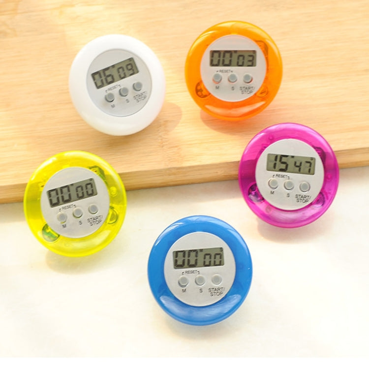 Round Magnetic Digital Countdown Timer Alarm Stand Kitchen Timer Cooking Alarm Clock, Round Digital Countdown Timer Round Digital Countdown Timer White