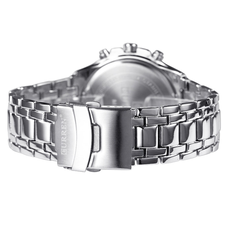 CURREN 8023 Men Stainless Steel Analog Sport Quartz Watch, White case white face, Silver case gold face, Silver case gold ring black face, Black case white face, Black case black face, Black case gold ring white face, Black case gold face...