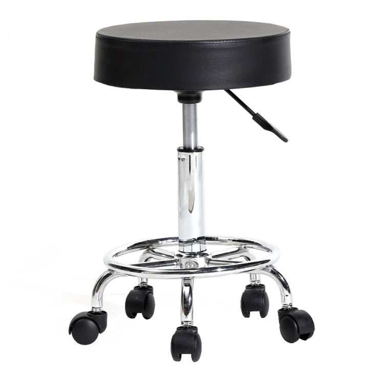 Adjustable Beauty Barber Shop Bar Lift Pulley Stool Movable Stool Chair – Leather