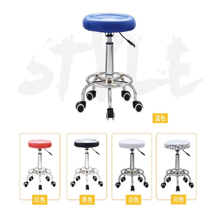 Adjustable Beauty Barber Shop Bar Lift Pulley Stool Movable Stool Chair – Leather