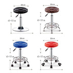 Adjustable Beauty Barber Shop Bar Lift Pulley Stool Movable Stool Chair – Leather