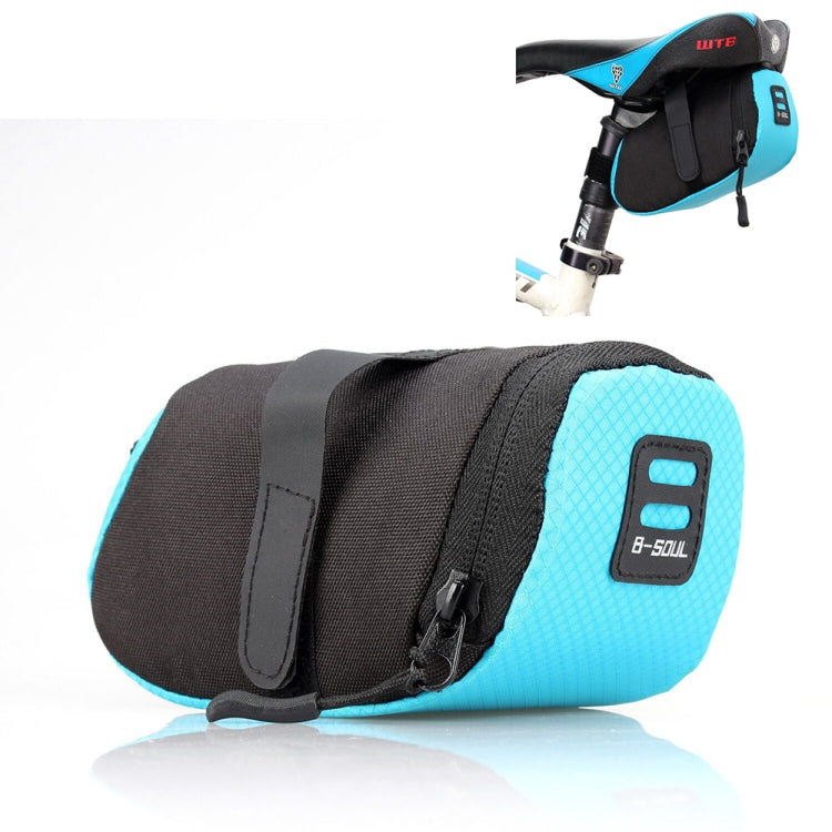 3 Color Nylon Bicycle Bag Bike Waterproof Storage Saddle Bag Cycling Tail Rear Pouch Bag Blue
