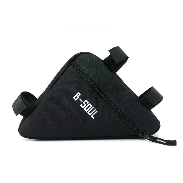 Triangle Bike Bag Front Tube Frame Cycling Bicycle Bags Waterproof MTB Road Pouch Holder Saddle – Waterproof Black
