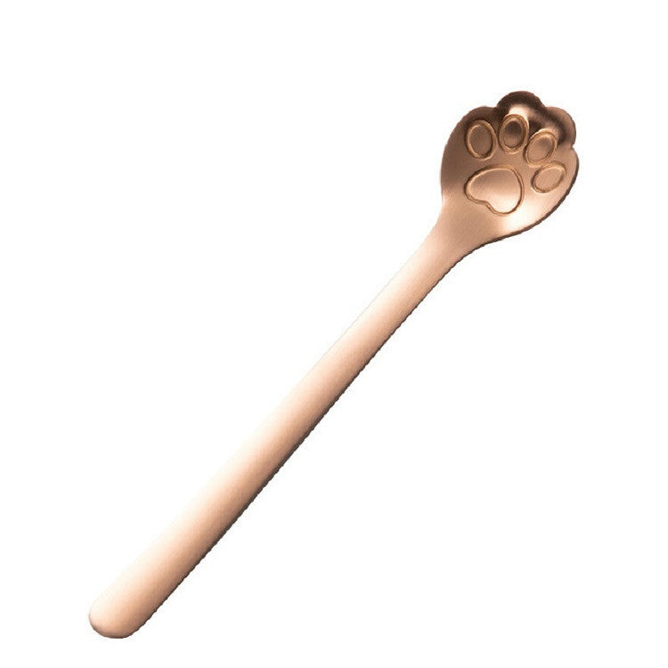 Stainless Steel Creative Cat Claw Coffee Spoon Dessert Cake Spoon, Cat Claw Spoon Gold, Hollow Cat Claw Spoon Gold, Cat Claw Spoon Rose Gold, Hollow Cat Claw Spoon Rose Gold, Cat Claw Spoon Black, Hollow Cat Claw Spoon Black, Cat Claw Spoon... Cat Claw Spoon Rose Gold