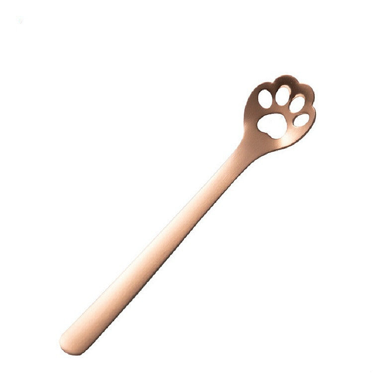 Stainless Steel Creative Cat Claw Coffee Spoon Dessert Cake Spoon, Cat Claw Spoon Gold, Hollow Cat Claw Spoon Gold, Cat Claw Spoon Rose Gold, Hollow Cat Claw Spoon Rose Gold, Cat Claw Spoon Black, Hollow Cat Claw Spoon Black, Cat Claw Spoon... Hollow Cat Claw Spoon Rose Gold