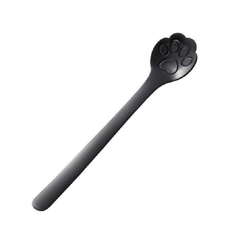 Stainless Steel Creative Cat Claw Coffee Spoon Dessert Cake Spoon, Cat Claw Spoon Gold, Hollow Cat Claw Spoon Gold, Cat Claw Spoon Rose Gold, Hollow Cat Claw Spoon Rose Gold, Cat Claw Spoon Black, Hollow Cat Claw Spoon Black, Cat Claw Spoon... Cat Claw Spoon Black