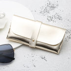 Fashion Portable Glasses Case Magnetic PU Leather Foldable Glasses Box for Eyeglass Oversize Sunglasses, Magnetic PU Gold, Magnetic PU White, Magnetic PU Black, Magnetic PU Red, Magnetic PU Gray