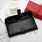 Fashion Portable Glasses Case Magnetic PU Leather Foldable Glasses Box for Eyeglass Oversize Sunglasses, Magnetic PU Gold, Magnetic PU White, Magnetic PU Black, Magnetic PU Red, Magnetic PU Gray