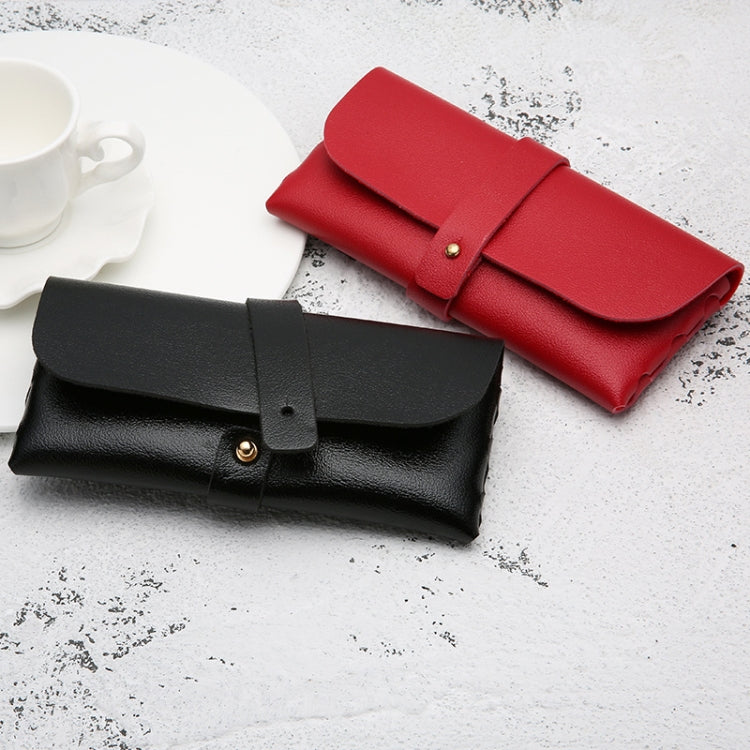 Fashion Portable Glasses Case Magnetic PU Leather Foldable Glasses Box for Eyeglass Oversize Sunglasses, Magnetic PU Gold, Magnetic PU White, Magnetic PU Black, Magnetic PU Red, Magnetic PU Gray