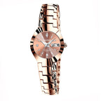 FNGEEN 5808 Women Fashion Steel Strap Quartz Watch Couple Watch, Brown Steel Coffee Surface, Black Steel Black Surface, Stainless Stee White Surface, White Steel Black Surface, Stainless Steel Blue Surface Brown Steel Coffee Surface