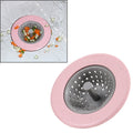 vanzlife Dishwasher filter pool floor drain household kitchen anti-blocking anti-seal washing net bag sewer filter, Pink, Blue, Apricot Pink