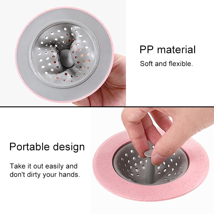 vanzlife Dishwasher filter pool floor drain household kitchen anti-blocking anti-seal washing net bag sewer filter, Pink, Blue, Apricot