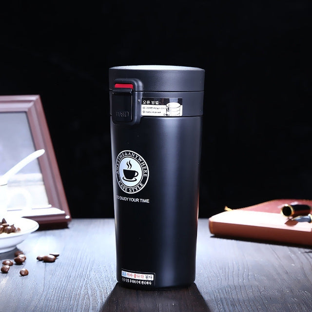 Stainless Steel Thermos Cups Insulated Tumbler, 380ml – Durable Build, Easy to Use 380ml BLACK
