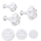 2 Set Silicone Hydrangea Fondant Cake Decorating Flower Blossom Mold, 3 PCS Hydrangea