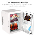 10L Mini Refrigerator Car Home Dual-use Small Dormitory Refrigerator, CN Plug, 10L Mini Refrigerator