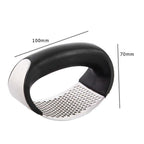 Stainless Steel Garlic Presser Manual Garlic Mincer Chopping Garlic Tools, Garlic Presser(Black)