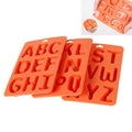 A-Z 3pcs Letter Ice Cube Ice Box Silicone Ice Tray Set, 3 in 1 LetterShalpe(Orange) 3 in 1 LetterShalpe(Orange) Orange