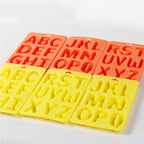 A-Z 3pcs Letter Ice Cube Ice Box Silicone Ice Tray Set, 3 in 1 LetterShalpe(Orange)