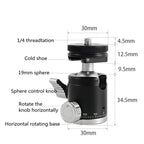 BEXIN K-19 Multifunctional Aluminum Alloy Cold Shoe Ball Head Tripod Mount, K-19