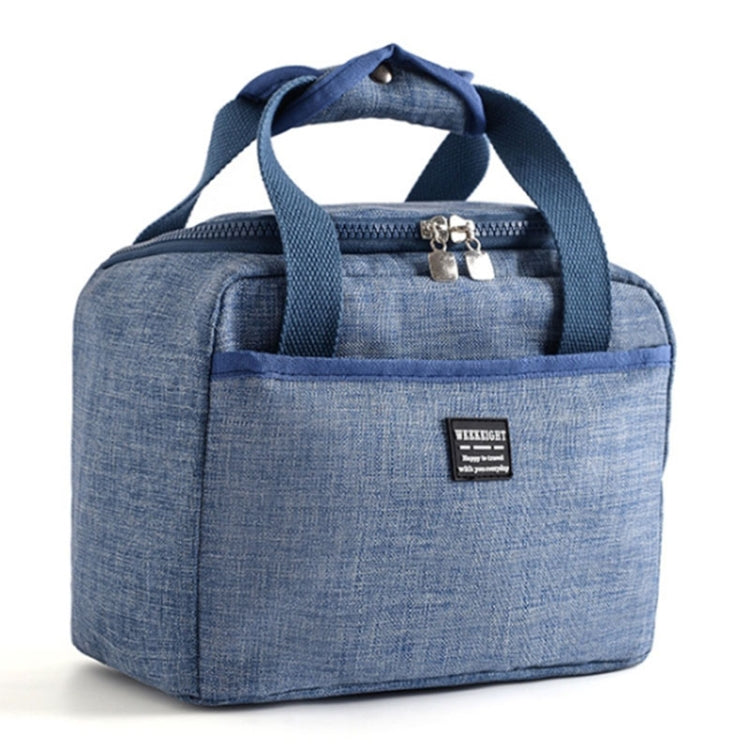 Thickened Handheld Lunch Bag Insulated Bento Bags Kids Lunch Kits – Waterproof Light Blue