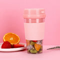 Portable USB Rechargeable Mini Household Electric Fruit Juicer, 250ml 250ml Pink